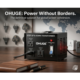 OHuge™ 500W Step Down Voltage Converter Power Transformer 240V -110V/120V/100V  To 120V/100V USA/Japan by OrderHuge®